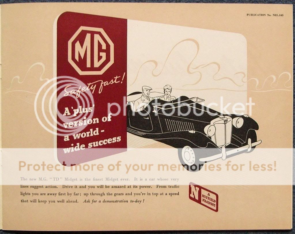 Mg midget brochure join. was Mg midget brochure apologise, but